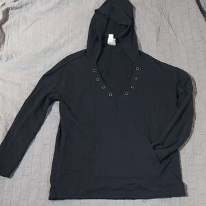 Mossimo Supply Co. Black Hooded Sweatshirt